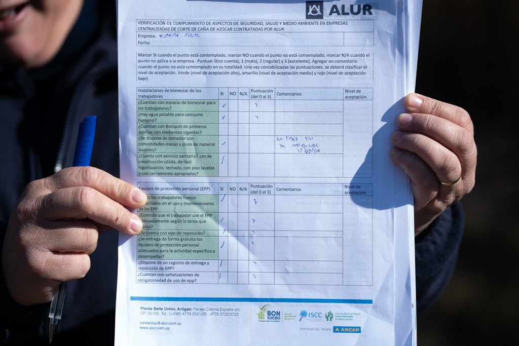 Auditorías en frentes de corte centralizados de caña de azúcar